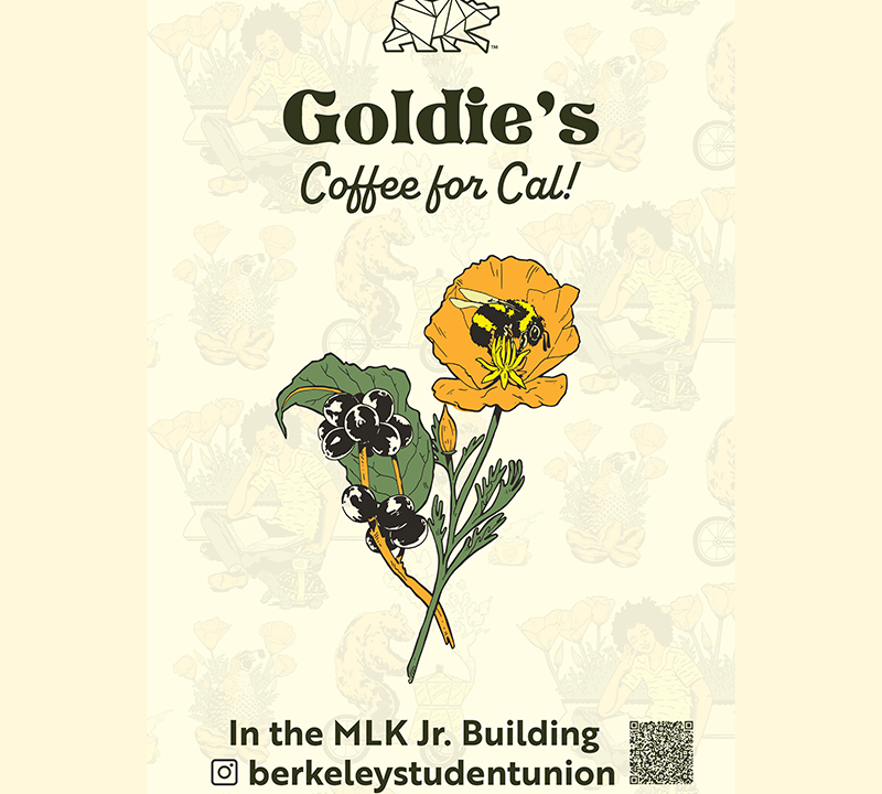 Goldies- Poster of flower and bee